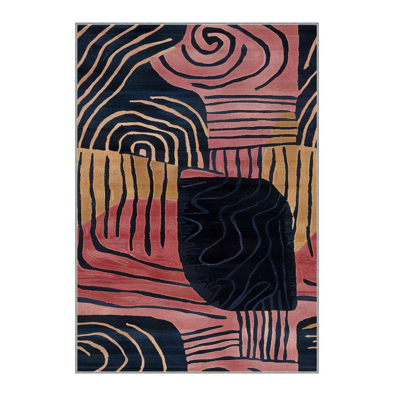 Premium Machine Woven Area Rug, 3.3 x 4.6 Feet, 60% Cotton & 40% Polyester | Non-Slip Cotton Underside, 0.3 in Total Thickness | Easy to Clean, Durable Digital Print Design for Living Room & Bedroom Decor