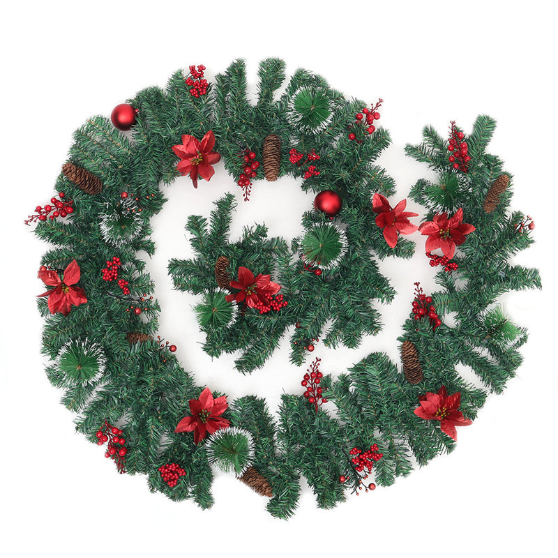 270cm Lighted Faux Garland with Lights