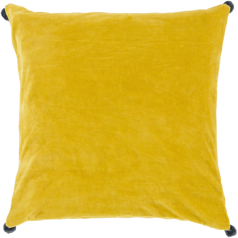 Velvet Throw Pillow, Polyester/Polyfill, 18" x 18", Navy/Green