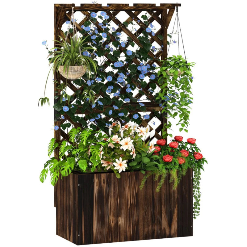 Elevated Planter, Dark Brown