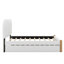 Lit tapissier avec base de lit gigogne et pieds de support en bois-76529381