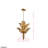 Banana Leaf 6-Light Chandelier - Gold/Dark Edging-49634723