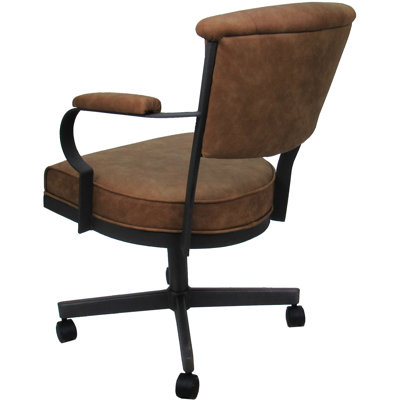 Magaw Swivel Metal Caster Dining Chair