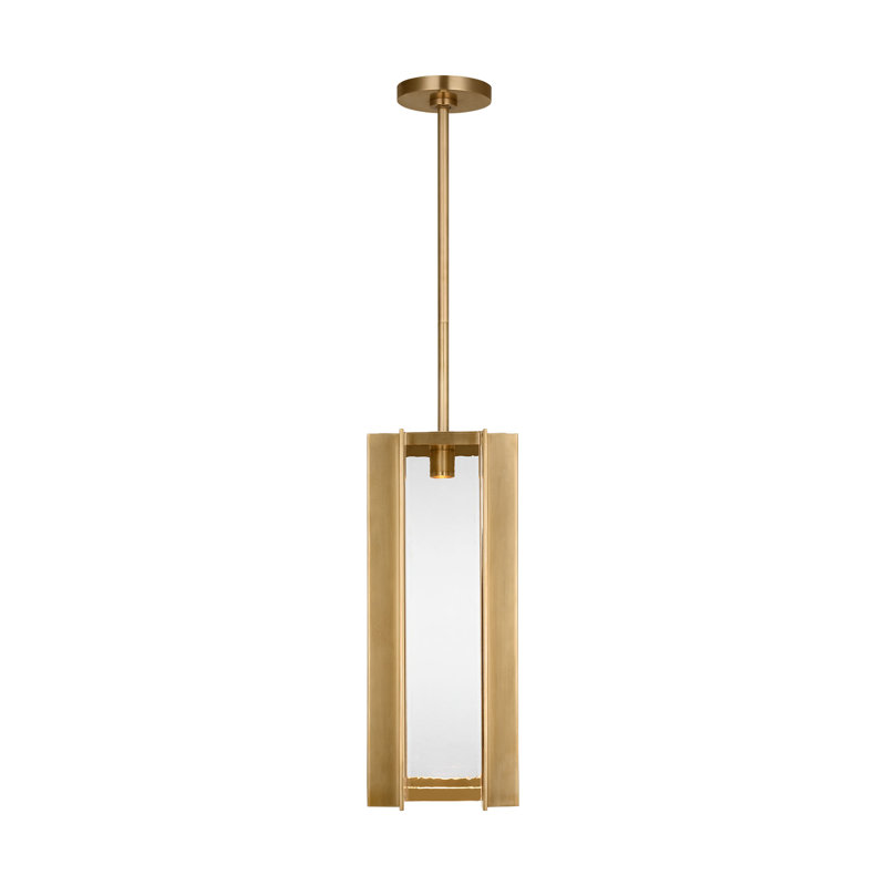 Maybeck 1 - Light LED Pendant, Hand Rubbed Antique Brass
