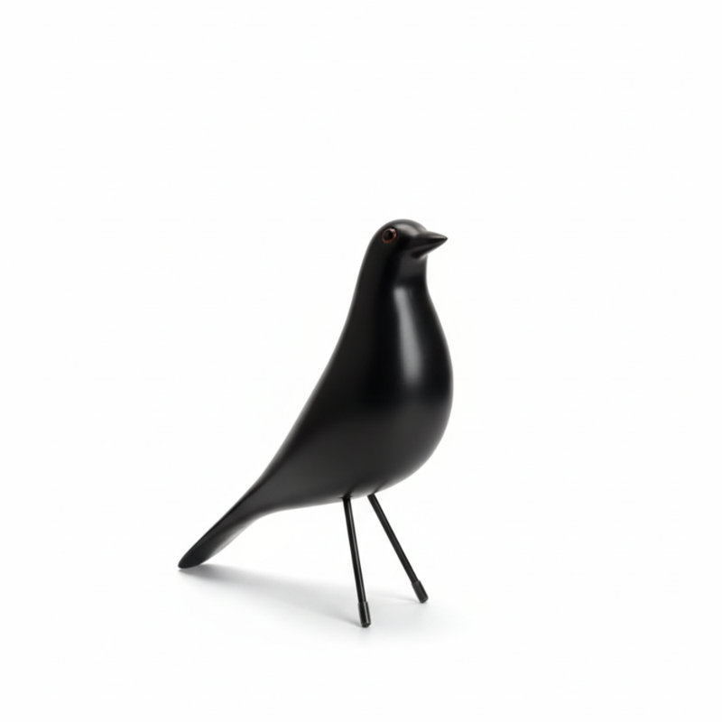 Pio Black Decorative Bird