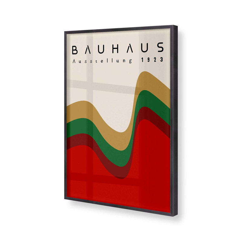 Bauhaus Retro Waves II, Cadre simple en zinc patiné, H 15,25 po x l 12,25 po