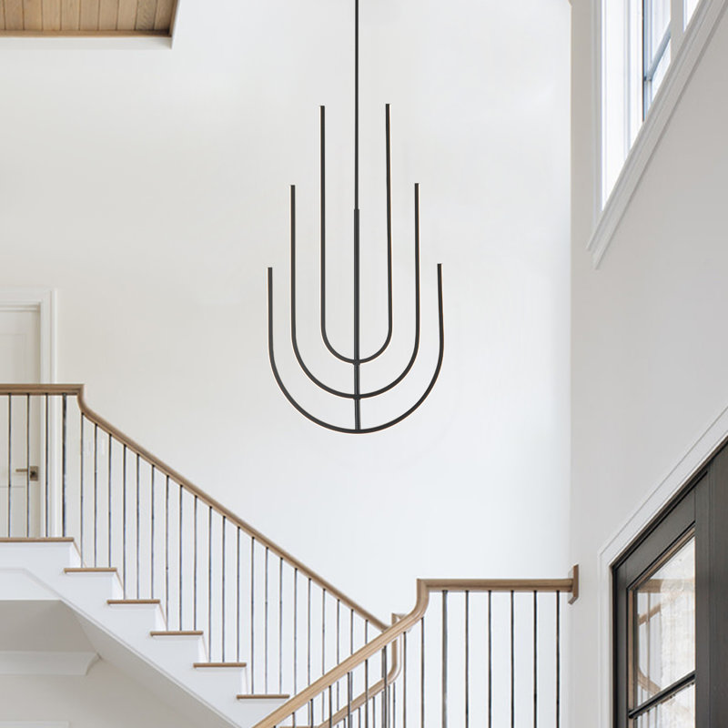 3 - Light Aluminum Dimmable Led Modern Linear Chandelier