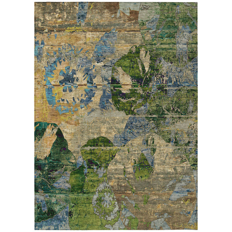 Flara Abstract Indoor / Outdoor Rug, Rectangle 3' x 5'