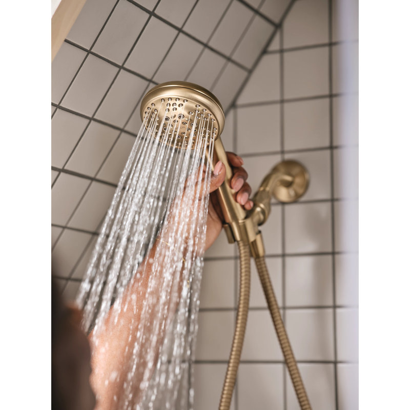 Beric Tub & Shower Faucet with Handheld Showerhead, Valve Included, Gold