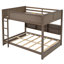 Lit superposé grand sur grand avec armoires de rangement et ports USB-236404070