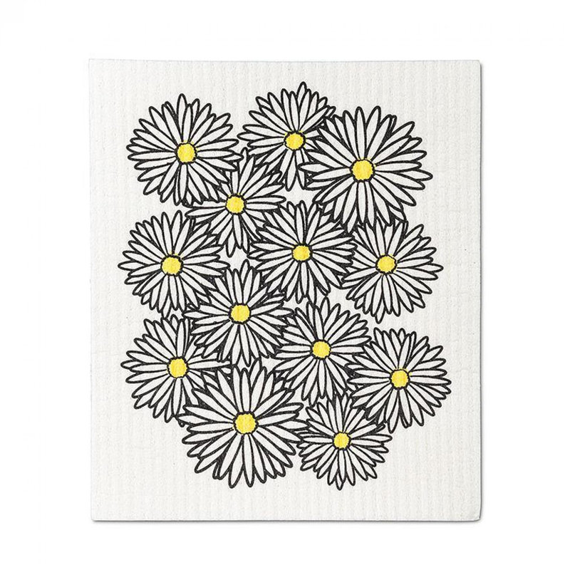 Ensemble de 2 débarbouillettes à motif marguerite