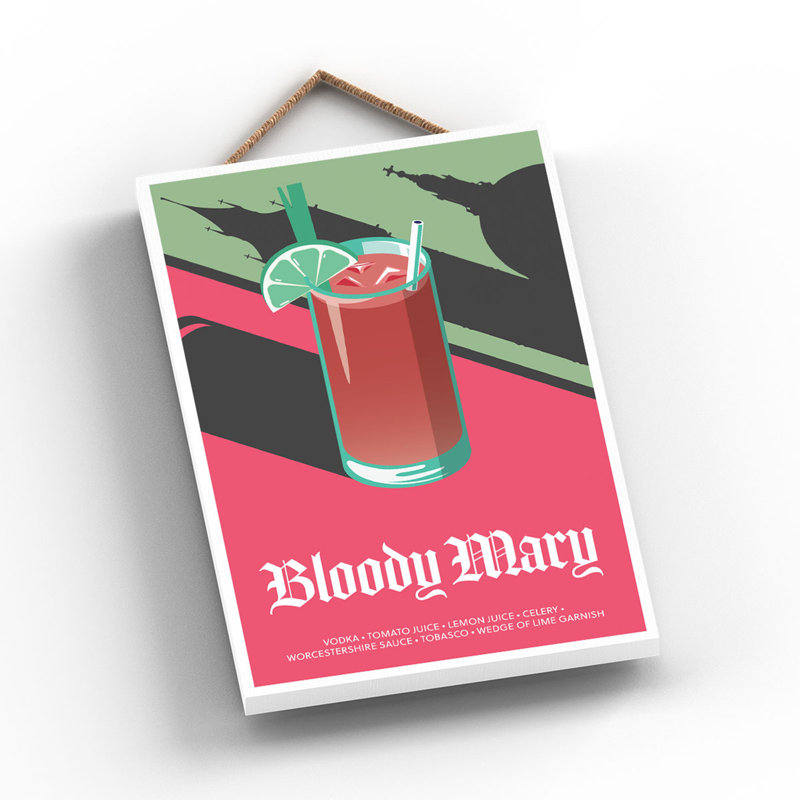 Cocktails - Bloody Mary - Print on MDF