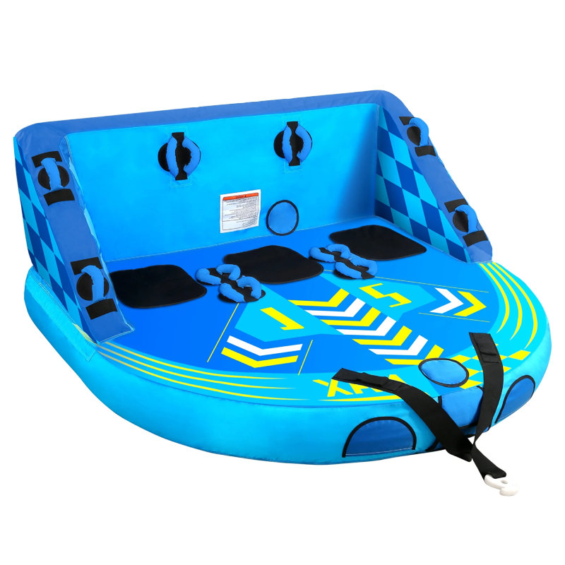 Tube gonflable pour 3 personnes, bleu