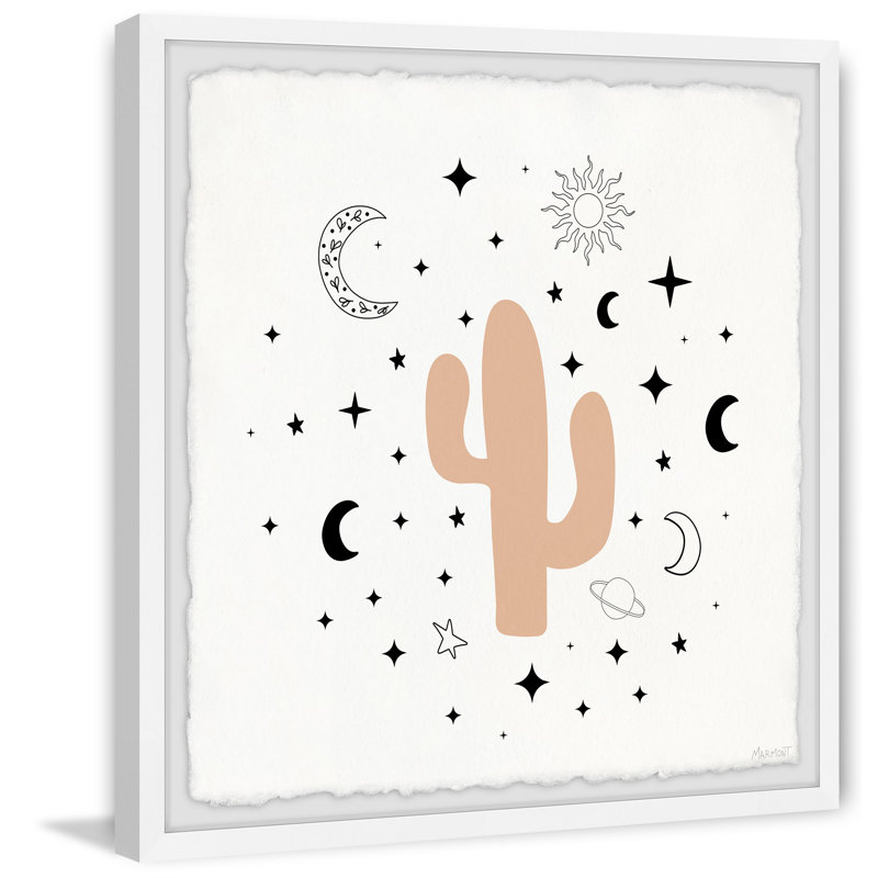 Cactus Significance - Single Picture Frame Painting, 61cm H x 61cm W 