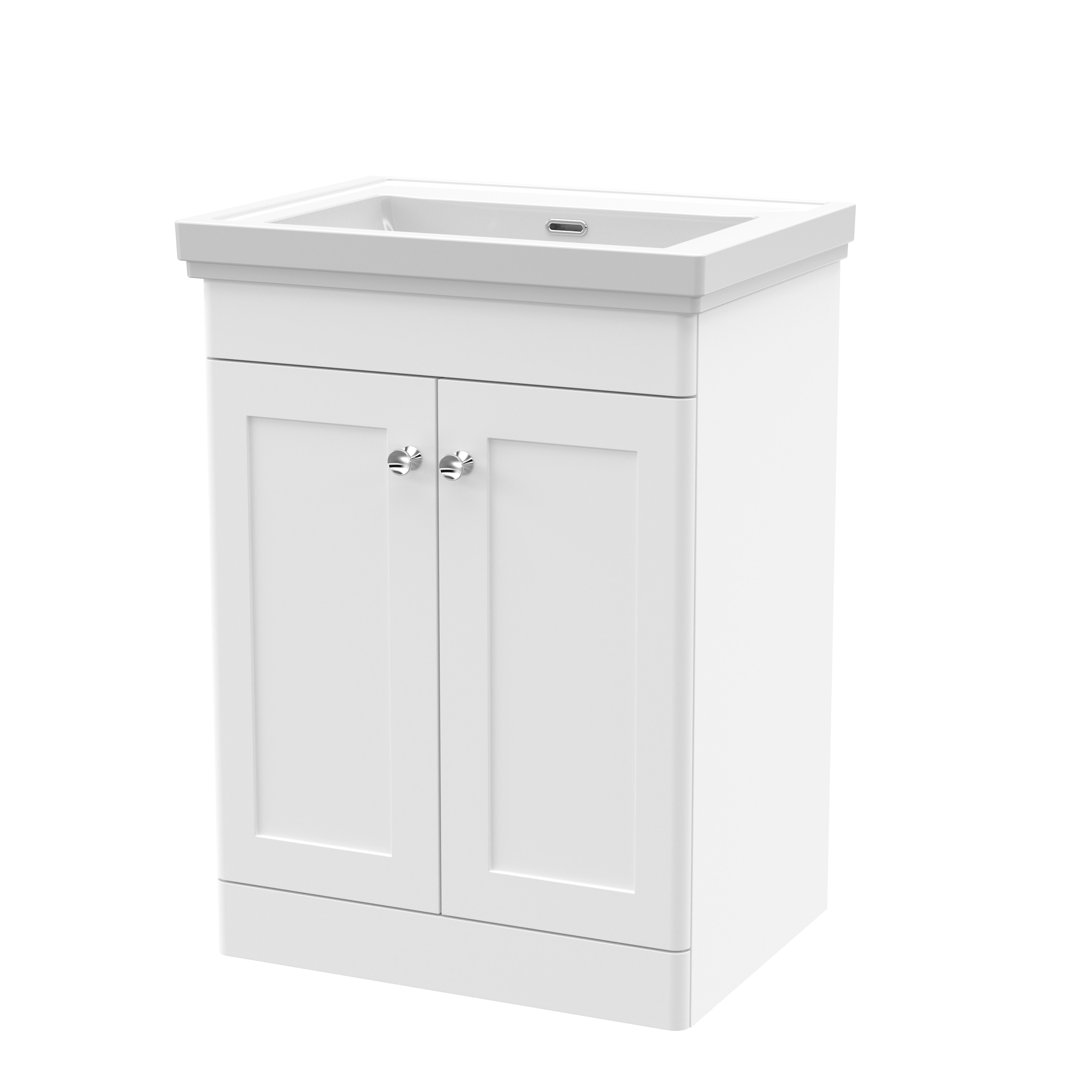 Classique 630mm Free-standing Single Bathroom Vanity with Vitreous China Vanity Top