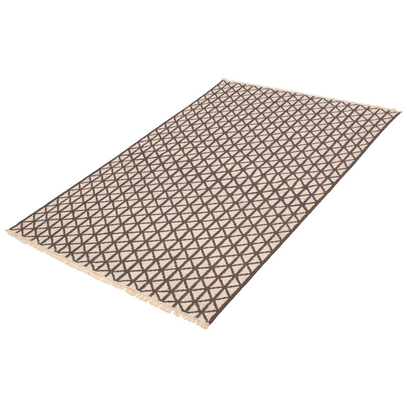 Ankim FW crème, kilim gris 5 pi 1 po x 8 pi 0 po