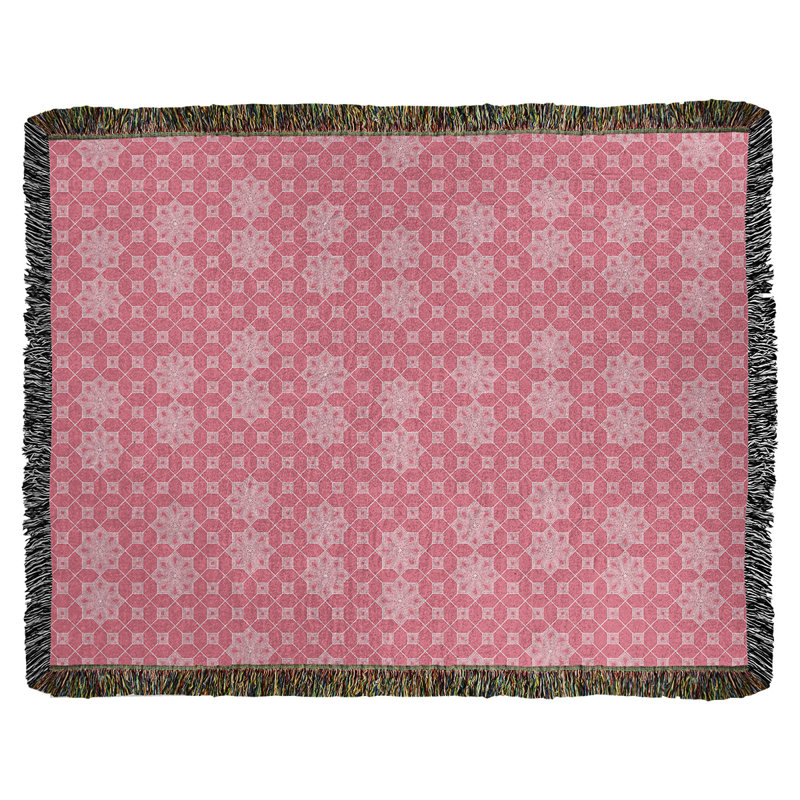 Couverture tissée Katelyn Elizabeth, L 37 po x L 52 po, Rose