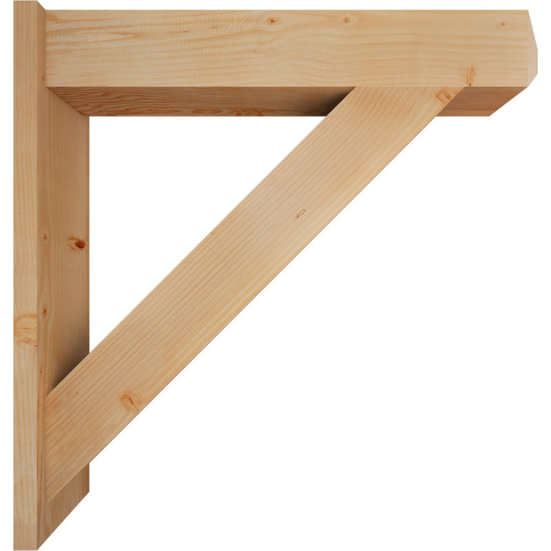 Artisan traditionnel en bois rustique, Sapin Douglas de 7 1/2 po (lisse), P 38 po x H 38 po