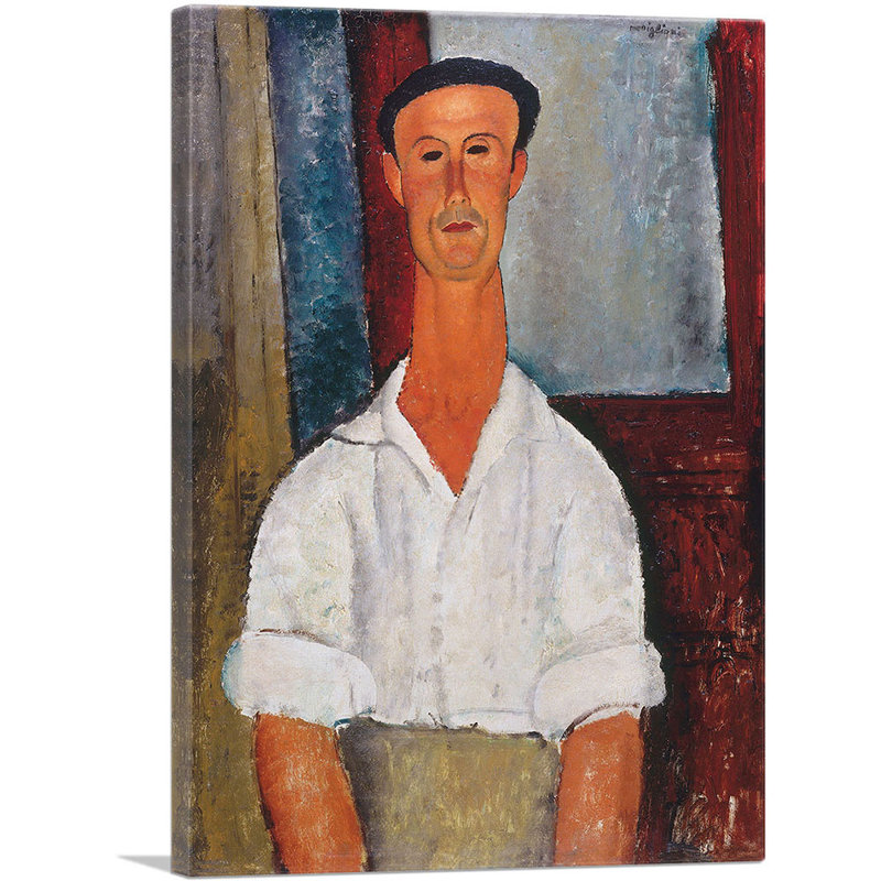 «Gaston Modot» par Amedeo Modigliani, reproduction d'art sur toile tendue, H 18 po x l 12 po x 1,5 po