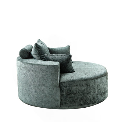 55'L Polyester Sponge single Sofa,No Assembly Required,Fluffy Modern Sleeper Chair for Living room,Bedroom,Lounge and Projection Room(Not a swivel chair.)