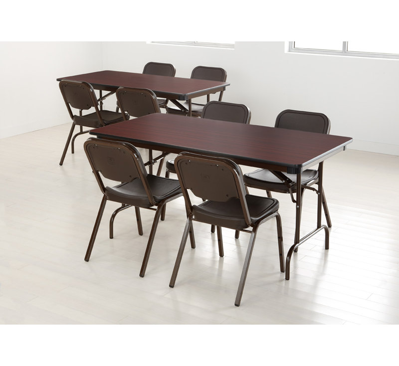 Table rectangulaire en bois, Acajou, H 29 po x L 60 po x l 30 po