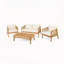 Ensemble de conversation pour patio avec coussins 4 personnes Fiora
