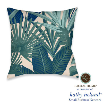kathy ireland HOME Palm Court Royal 18" x 18" Decorative Pillow