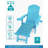 Folding Adjustable Adirondack Chairs Set of 2 With Retractable Ottoman and Cup Holders, Weather-Resistant HDPE Outdoor Lounge Chairs for Porch, Patio, Lawn, and Balcony-1328873247