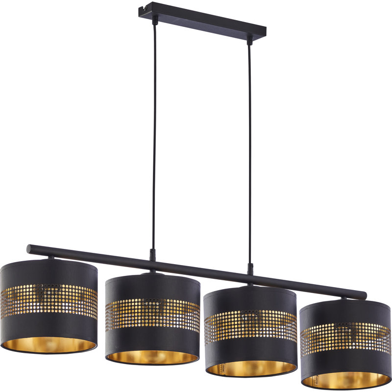 Bannie 4 - Light Kitchen Island Pendant, Black