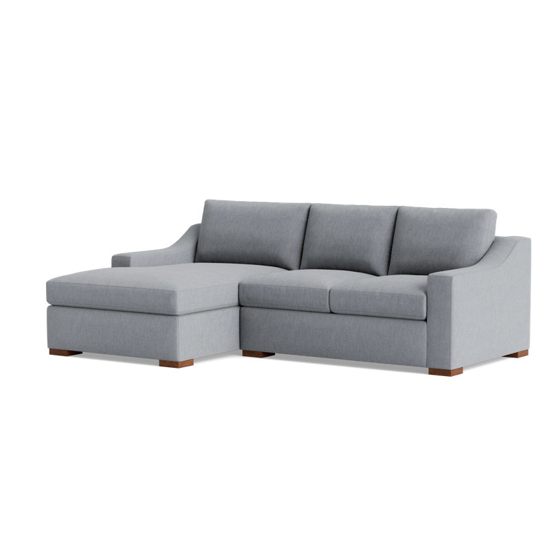 Lucca Sectional, Left Hand Facing, Performance Weave - Zinc