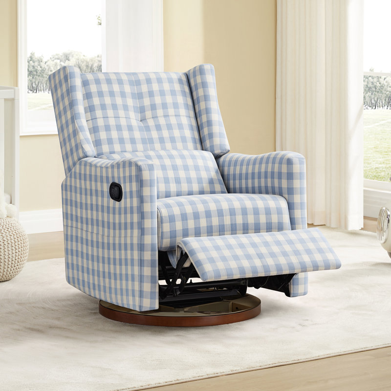 Fauteuil inclinable et pivotant manuel Drenna, Bleu