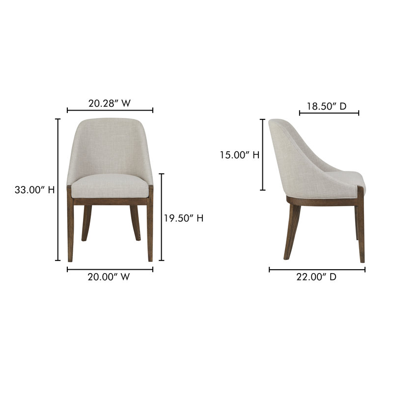 Daya Dining Chair, Light Grey Performance Basketweave