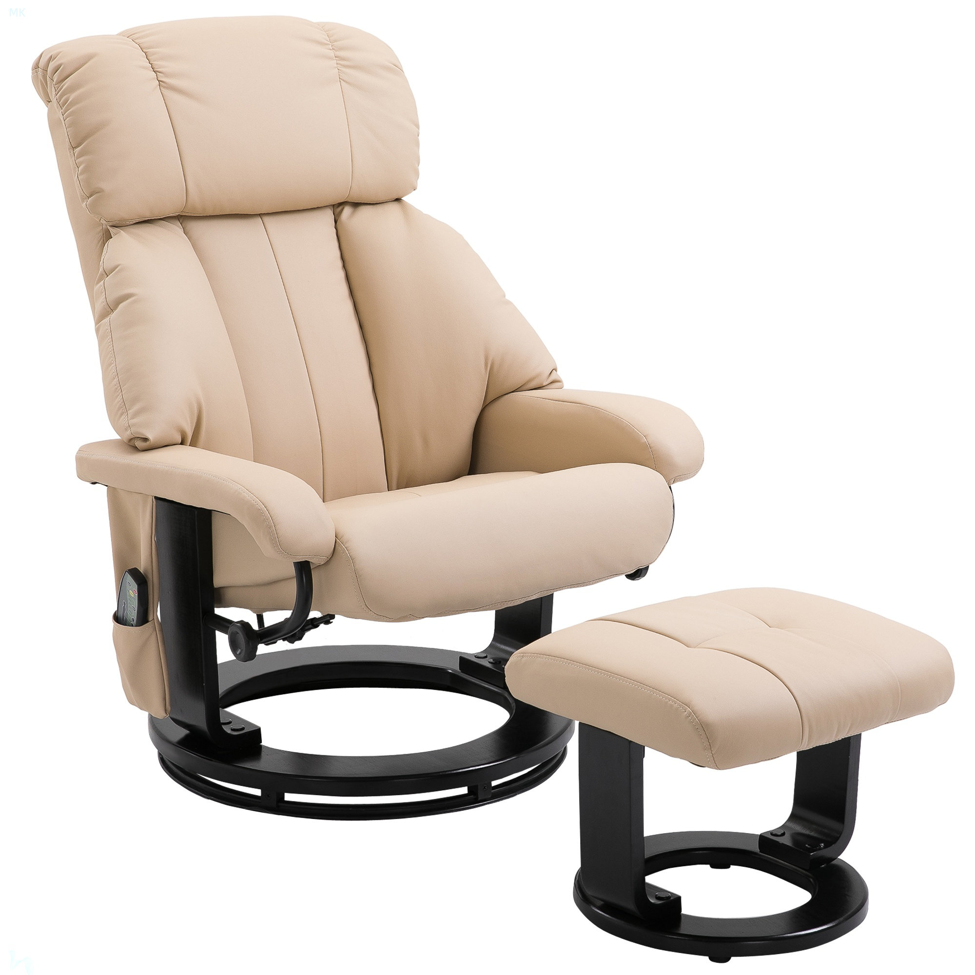 Latitude Run® Massage Recliner Chair With Ottoman, 360° Swivel Recliner ...