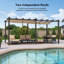 Pergola en aluminium avec auvent-87467621-81082243