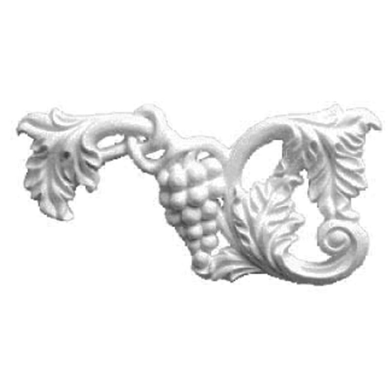 Grape And Leaf 4.38'' H x 8.62'' W x 0.75'' D Urethane Onlay Scroll