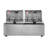 3000W Commercial Electric Deep Fryer Countertop - Dual Basket Stainless Steel Restaurant Fryer with Temperature Control