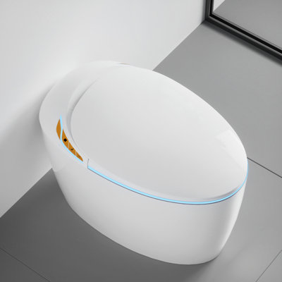 Smart Toilet With Bidet Function, Auto Open/Close Lid, Foot Sensor, Multiple Washing Modes, Warm Water, Bathroom Essential Integration, Powerful Flushing, Upgrade