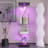 LED Lights Glass Display Cabinet 4 Shelves With Door, Floor Standing Curio Bookshelf