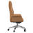 Adelmar Executive Conference Office Chair – Leather Swivel Task Seating with Lumbar Support and Aluminum Frame for Home Office, Study-660000219