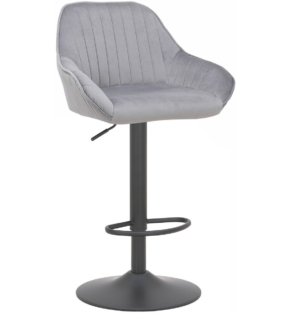 Kenery Swivel Upholstered Adjustable Height Counter Stool with Metal Frame
