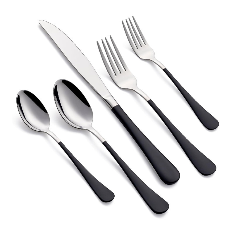 Ensemble de couverts pour 4 (ensemble de 20), Noir