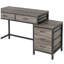 Bureau, table d'écriture, bureau d'ordinateur avec armoire à tiroirs