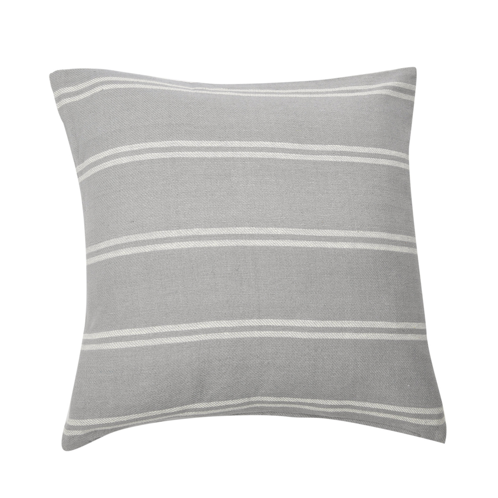 Hudie Striped Cotton Throw Pillow, Gray, Pillow Cover Only - No Insert