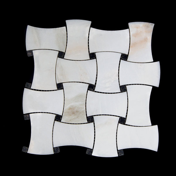Polished Basketweave Natural Mosaic Tile