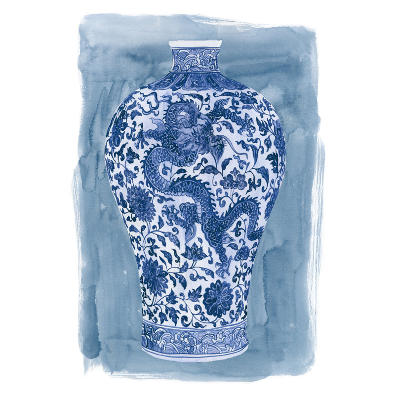 " Ming Vase II " by Melissa Wang Painting Print, 48" H x 32" W x 1.25" D