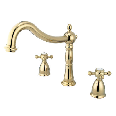 Kingston Brass Metropolitan Two-Handle 3-Hole Deck Mount Roman Tub Faucet