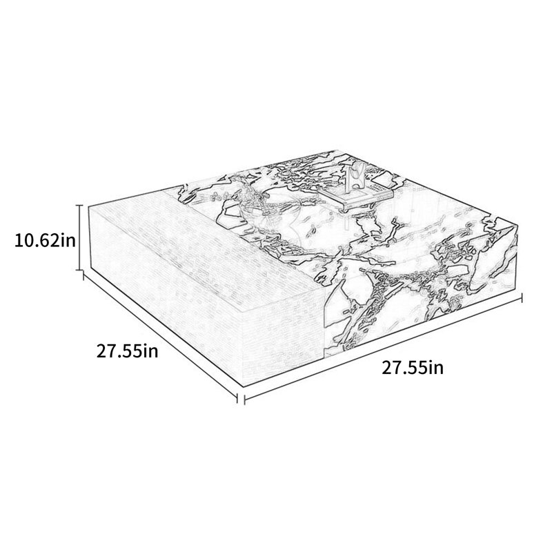 Didmarton, Blanc/Noir, 10.62" H x 27.55" W x 27.55" D