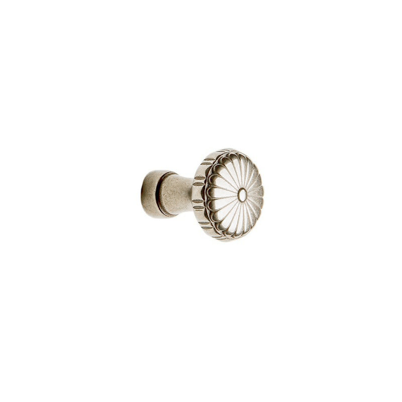 Crown Bronze Round Knob, White Bronze Brushed