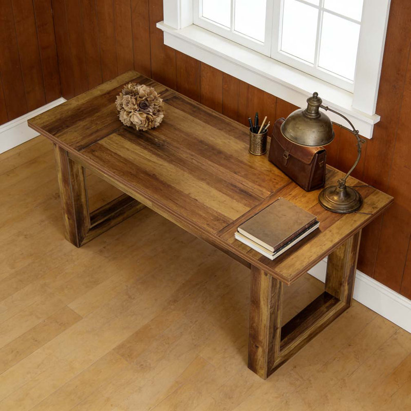 Bureau, bureau d'ordinateur, Brun