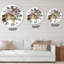 Wolf With Woodland Flowers - Farmhouse Wall Clock-60328638